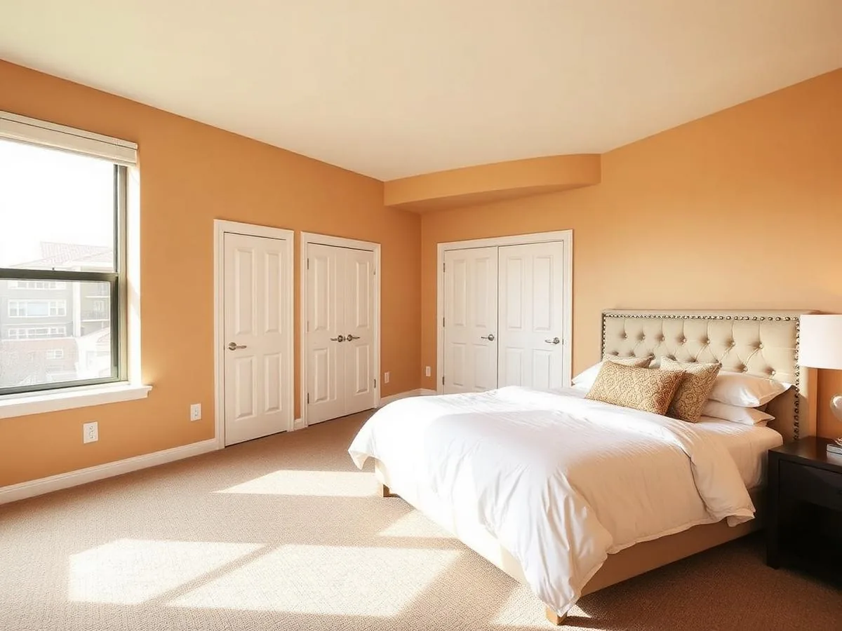 Unit 3C master bedroom with large window